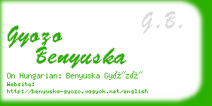 gyozo benyuska business card